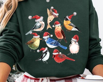 Bird Nerd Sweatshirt, Christmas birds,Farm Animal Christmas,Bird Lover shirt, gift for bird nerd, Gift for bird lover, Cute Birds Sweatshirt