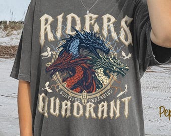 Riders quadrant shirt, Basgiath war collage, Survived threshing,Fourth Wing shirt, Violet Sorrengail, Xaden Riorson, Fantasy Book Dragon tee