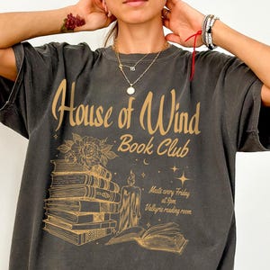 ACOTAR House Of Wind Book Club Shirt | Night Court Velaris House Of Wind Library Sarah J Maas Throne of Glass, Valkyrie Reading Room SJM