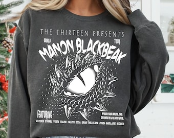 Manon Blackbeak sweatshirt, Comfort colors bookish, Throne of Glass, Sarah J Maas Merch, Crescent City sweatshirt, The Thirteen sweatshirt