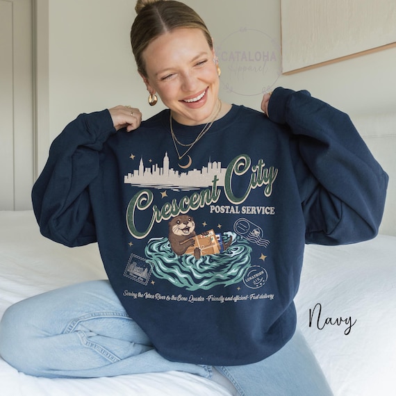 Crescent City Postal Service sweatshirt, Otter Service Crewneck, Sjm Crescent City, Bryce Quinlan, Ruhn Danaan, Crescent City Otter sweater