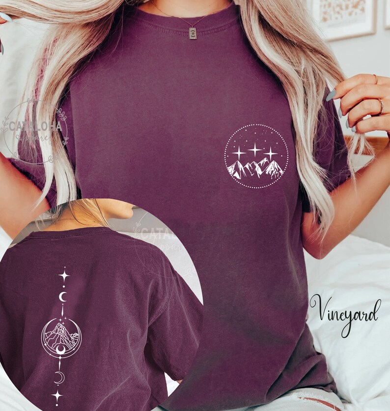 Comfort Colors tee, Feyre's Tattoo Shirt, Feyre's Tattoo, Night Court shirt, A Court of Thorns, The City of Starlight, ACOTAR tee image 3