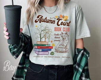 Camiseta Autumn Court Acotar, camiseta Cozy Girl Book Club, club de lectura de otoño, suéter del club de lectura, camiseta acogedora de libros de otoño, camiseta de merchandising de SJM