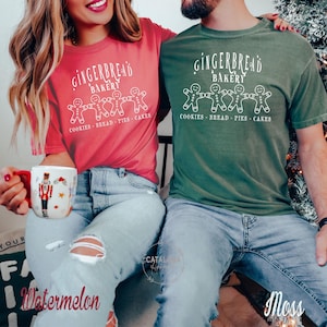 Comfort Colors Christmas t-shirt, Gingerbread Bakery shirt, Vintage Gingerbread Bakery tee, Vintage Christmas Tshirt, Comfort colors graphic