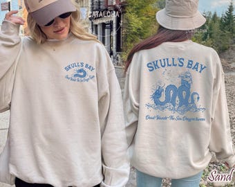 Skulls Bay sweatshirt, Throne of Glass merch  Terrasen hoodie, TOG merch, Fantasy bookish reading sweater, Aelin, To whatever end, Fireheart