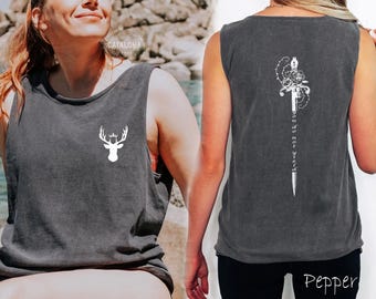 Comfort colors sjm tank top, You do not yield tank, Two side Acotar shirt, throne Of Glass tank top, Kingdom Of Ash, Acotar workout tank tee