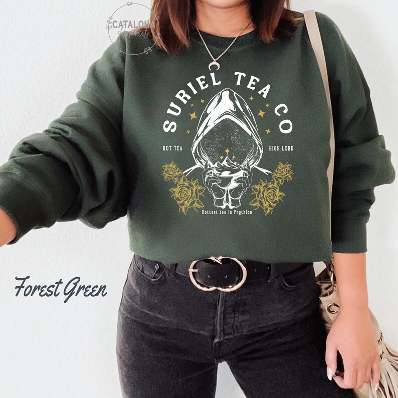 Suriel Tea Co sweater, Suriel tea, Acotar Bookish Sweatshirt, A Court Of Thorns And Roses Sweatshirt, Suriel Tea Sweatshirt, SJM Sweatshirt image 7