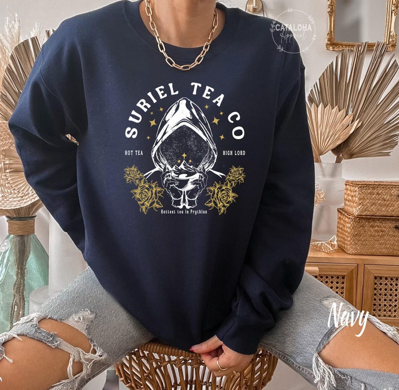 Suriel Tea Co sweater, Suriel tea, Acotar Bookish Sweatshirt, A Court Of Thorns And Roses Sweatshirt, Suriel Tea Sweatshirt, SJM Sweatshirt image 6