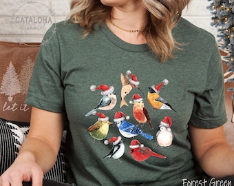 Bird Nerd shirt, Christmas birds, Bird Watching T Shirt, Bird Lover Tee, Nature Lover Shirts, Funny Bird Watcher Shirt, Gift For Bird Lover