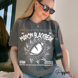 LICENSED, Comfort colors, Manon Blackbeak, Throne of Glass Shirt, Sarah J Maas Merch, Rowan Whitethorn, Crescent City, The Thirteen shirt