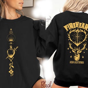 Fireheart sweatshirt, Aelin Galathynius,  To whatever end sweater, Rowan Whitethorn, Throne of Glass, Kingdom of Ash, SJM Acotar, Terrasen