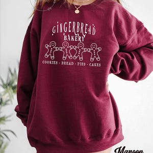 Gingerbread Bakery Sweatshirt, Gingerbread Bakery sweater, Vintage Gingerbread Bakery sweater, Christmas crewneck, Gingerbread sweatshirt