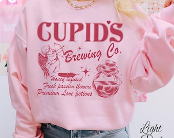 Cupid's Brewing Co Sweatshirt, Brewing Co Sweatshirt, Cupid Sweatshirt, Cupids Cafe Hoodie, Valentine Sweatshirt, Premium Love Potions