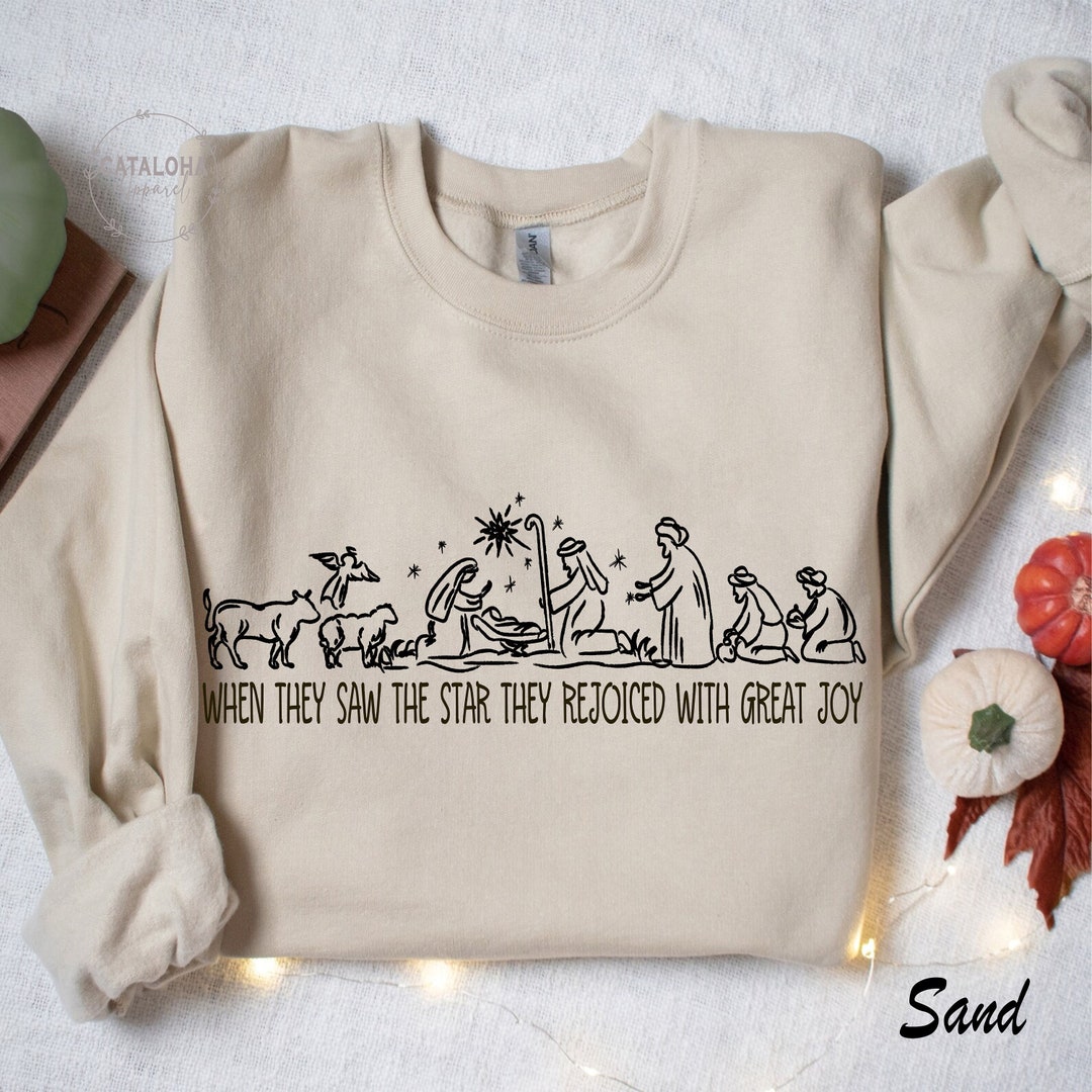 Nativity Scene Sweater, A Thrill of Hope the Weary World Rejoices