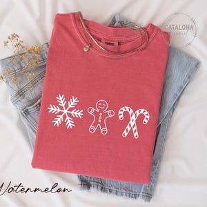 Candy Cane, Snowflake, Gingerbread man t-shirt, Minimal Christmas shirt, Christmas Family Matching shirt, Christmas candy shop, Candy cane
