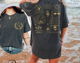 SJM shirt, Night court, Velaris, Wing span, Terrasen, Bryce Quinlan, The stars who listen, SJM graphics, SJM fan shirt, Fantasy Reader Shirt