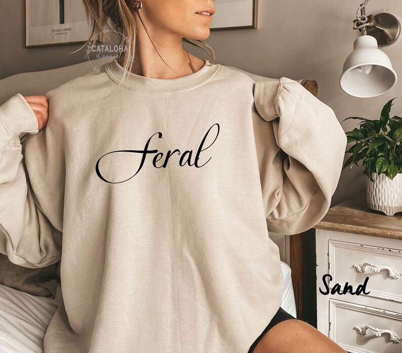Feral Sweatshirt, Funny bookish sweater, Trash Reader Romance, Gift For Book Lover, Funny Bookish sweatshirt, Smutty Book reading, Feral era Bild 9