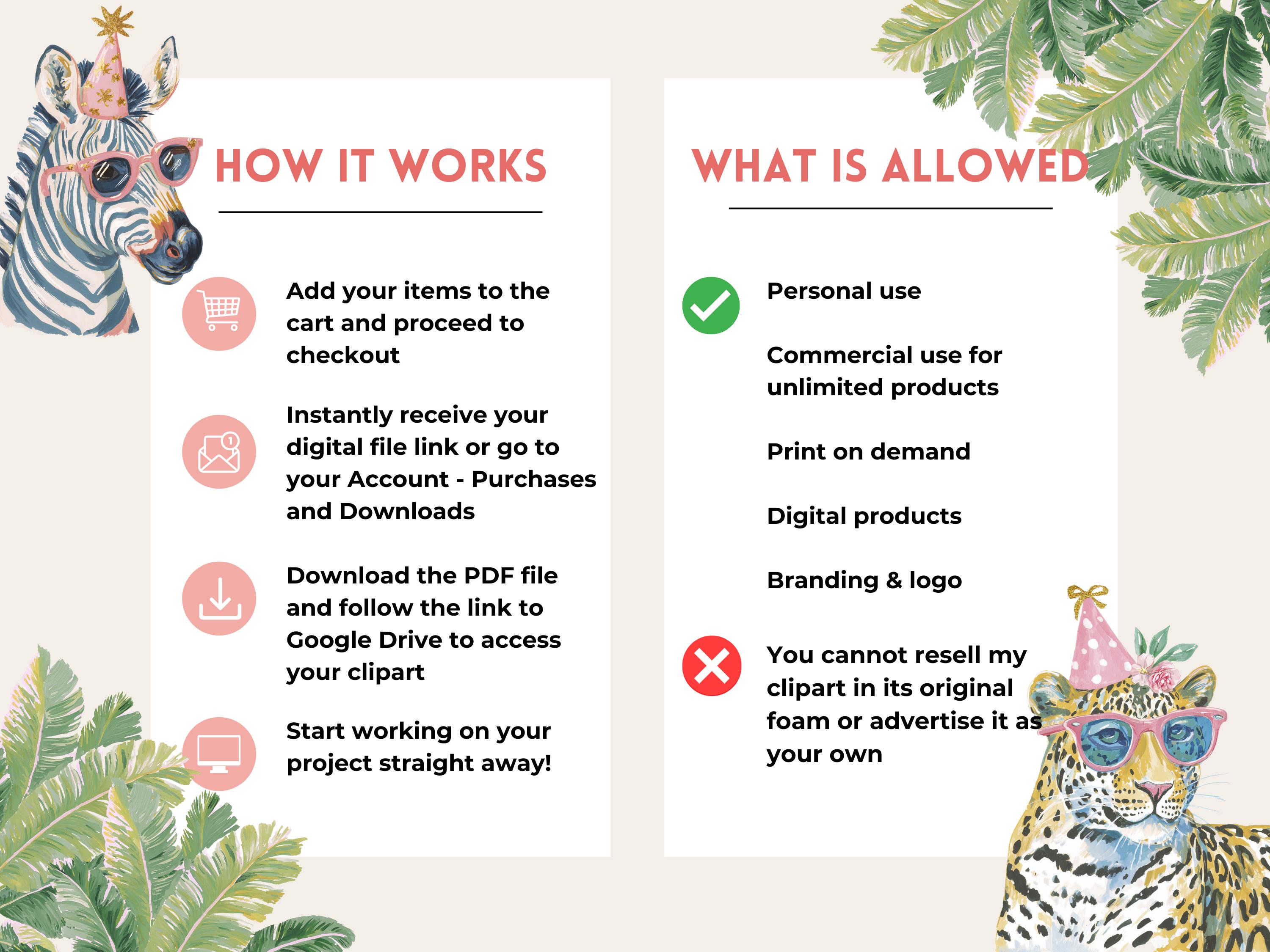 Safari Animals Party Clipart Bundle – Watercolor Jungle Birthday ...