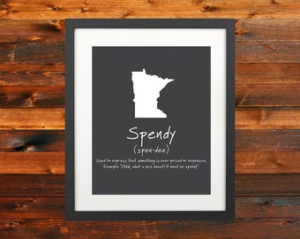 Impresión con frase de Spendy MN: Arte tipográfico escandinavo (Descarga digital)