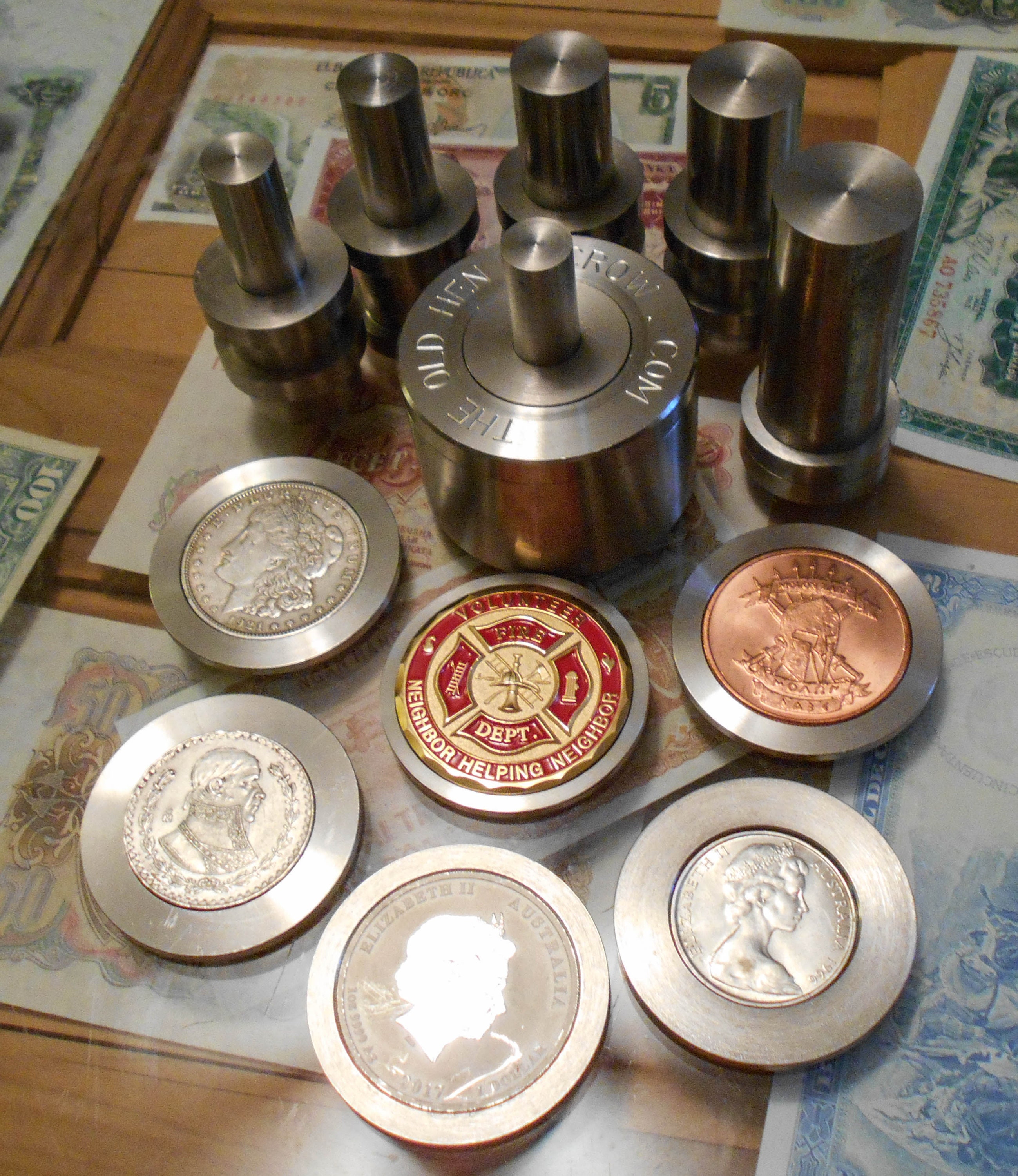 2 Inside Large Professional Coin Ring Center Punch Set Etsy