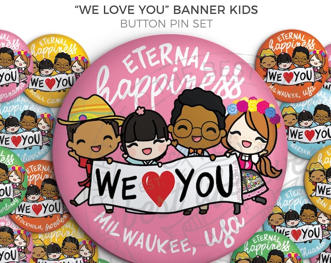 Eternal Happiness 2026 International Convention Button Pin We Love You BANNER
