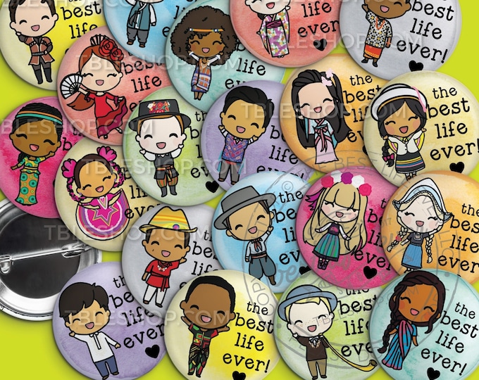 International Friends Button Pin Set – Regional and International Convention Gifts