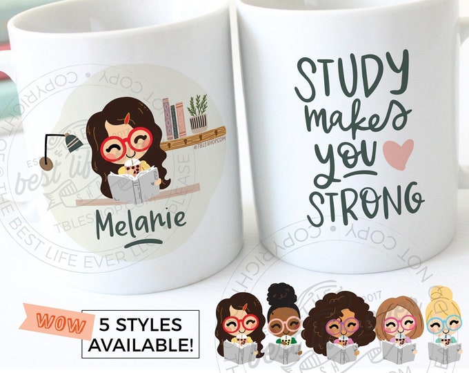Study Makes You Strong 11 oz Ceramic Coffee Mug - jw gifts  - jw pioneer gifts - best life ever, gifts for sisters, best life ever