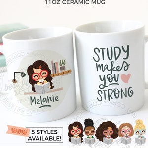 Study Makes You Strong 11 oz Ceramic Coffee Mug - jw gifts  - jw pioneer gifts - best life ever, gifts for sisters, best life ever