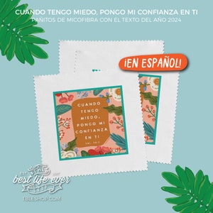Cuando tengo miedo, pongo mi confianza en ti - Texto del Año 2024 Pañitos de microfibra, microfiber lens cloth glass wipes