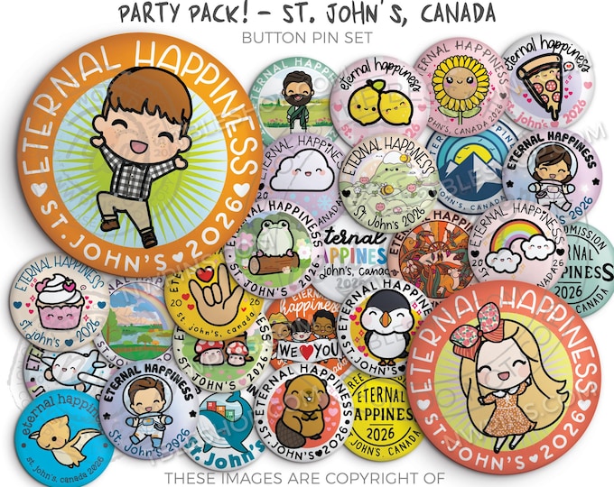 Eternal Happiness 2026 International Convention Button Pins St. JOHN'S, Canada- PARTY PACK! jw convention gifts