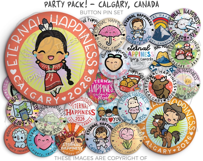 Eternal Happiness 2026 International Convention Button Pins CALGARY Canada - PARTY PACK! jw convention gifts