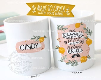Lemon Party ”Your Strength Will Be In Keeping Calm and Showing Trust” 11 oz Ceramic Mug - jw gifts - jw ministry - jw pioneer gifts -