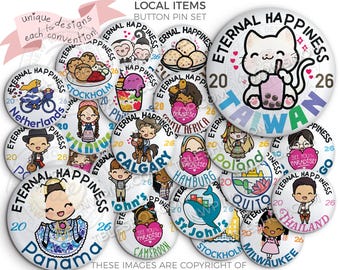 Eternal Happiness 2026 International Convention Button Pin LOCAL ITEMS- jw gifts, jw org, best life ever, convention gifts