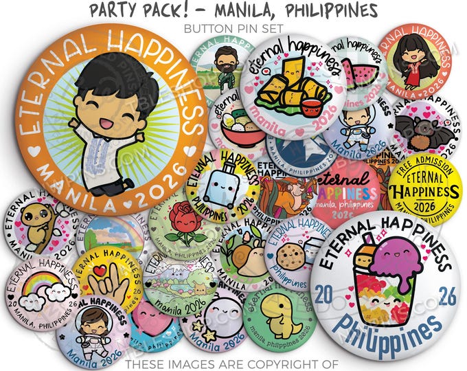 Eternal Happiness 2026 International Convention Button Pins Manila PHILIPPINES - PARTY PACK! jw convention gifts