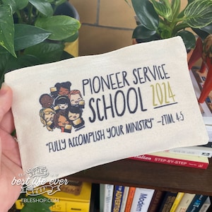 2024 Pioneer Service School Canvas Zipper Pencil Bag jw pioneer gifts best life ever zdjęcie 3