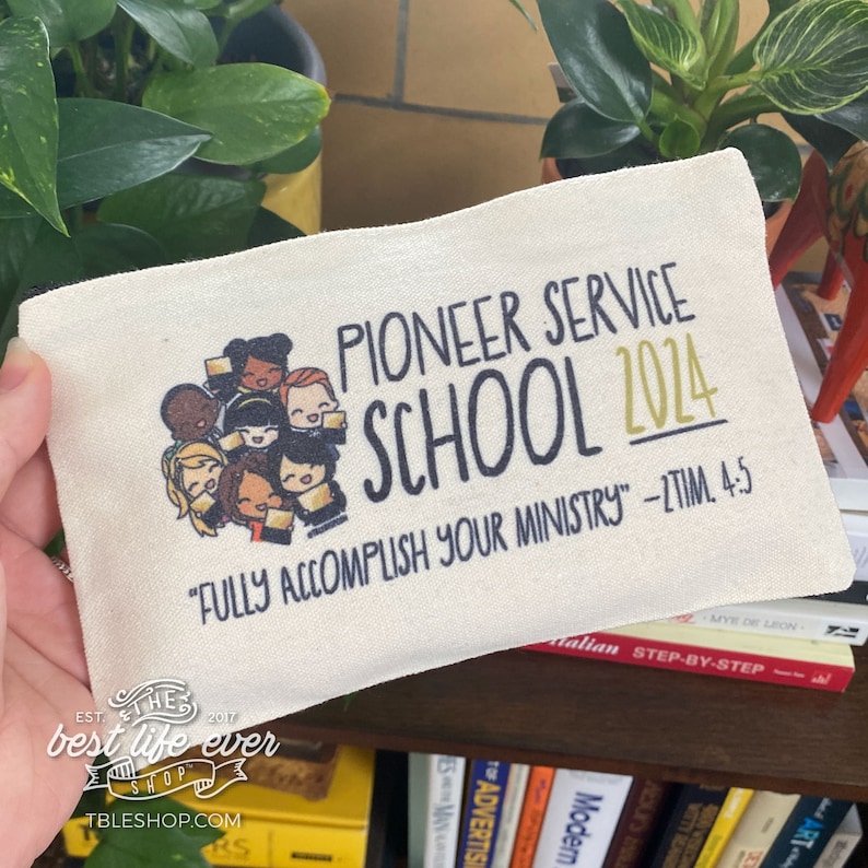 2024 Pioneer Service School Canvas Zipper Pencil Bag jw pioneer gifts best life ever zdjęcie 3