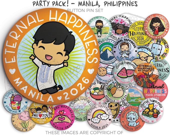 Eternal Happiness 2026 International Convention Button Pins Manila PHILIPPINES - PARTY PACK! jw convention gifts