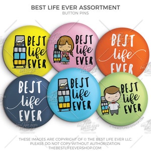 Assorted Best Life Ever Button Pin Set jw gifts jw ministry jw pioneer gifts best life ever jw pioneer jw org image 1