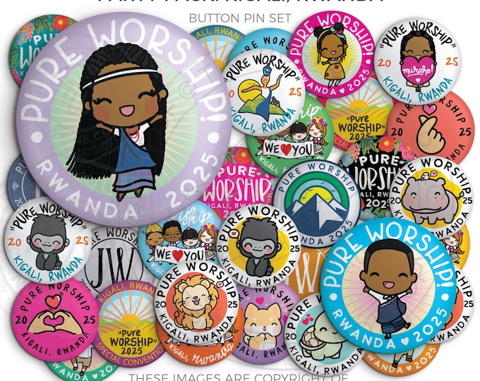 KIGALI, RWANDA - 2025 Pure Worship Special Convention Button Pins