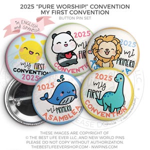 2025 Pure Worship My First Convention BABIES Button Pins - gifts, Gifts for kids, gifts for children, jw gifts, regional convention