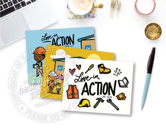 Love In Action LDC / DRC Greeting Cards - jw gifts - pioneer gifts - best life ever - jw- Disaster Relief