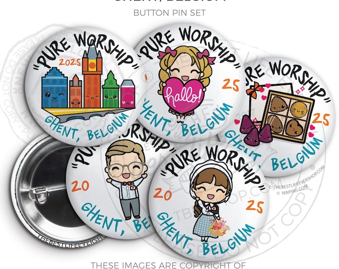 GHENT BELGIUM - 2025 Pure Worship Special Convention Button Pins