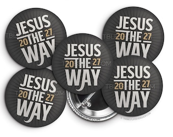 2027 Jesus -The Way JW Convention Retro Style Button Pins - International, regional, jw gifts, best life ever