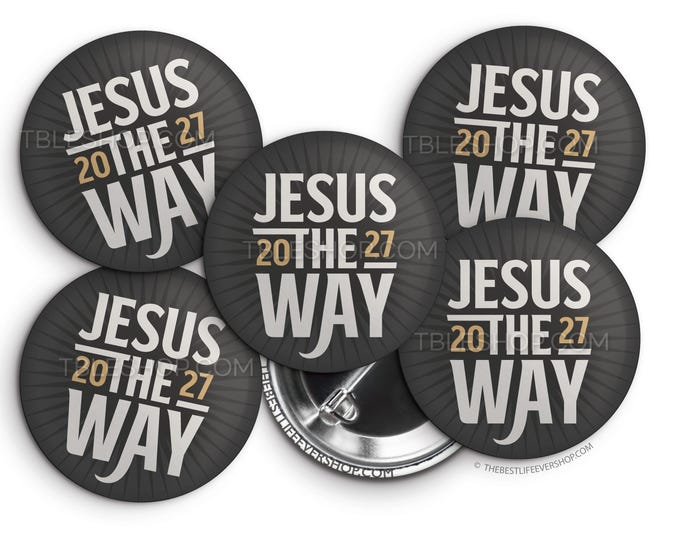2027 Jesus -The Way JW Convention Retro Style Button Pins - International, regional, jw gifts, best life ever