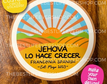 CUSTOM VINYL CIRCLE Stickers, custom art, jw gifts, ldc gifts, convention, pioneer school gifts