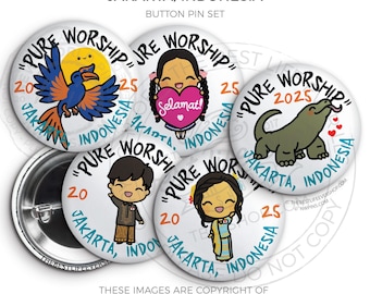 JAKARTA INDONESIA 2025 Pure Worship 2025 Special Convention Button Pins - jw gifts, jw org, best life ever, convention gifts