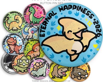 Eternal Happiness 2026 Regional Convention Button Pins - HAPPY DINOS