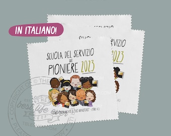 Scuola del Servizio di Pioniere 2024 - Microfiber Cleaning Cloth - jw gifts - best life ever- sold individually - in italiano