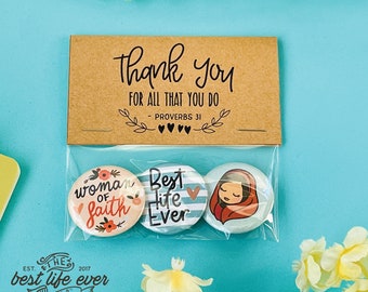 Thank you Elder Wives Button Pins Gift Set - jw gifts - jw pioneer gifts - best life ever - jw org- service year