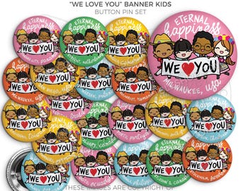 Eternal Happiness 2026 International Convention Button Pin We Love You BANNER - jw gifts, jw org, best life ever, convention gifts